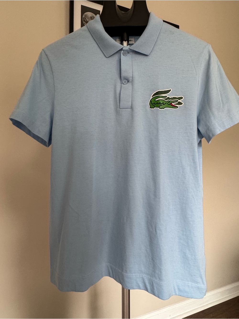 Lacoste Men’s Light Blue Short-Sleeve Polo Shirt M